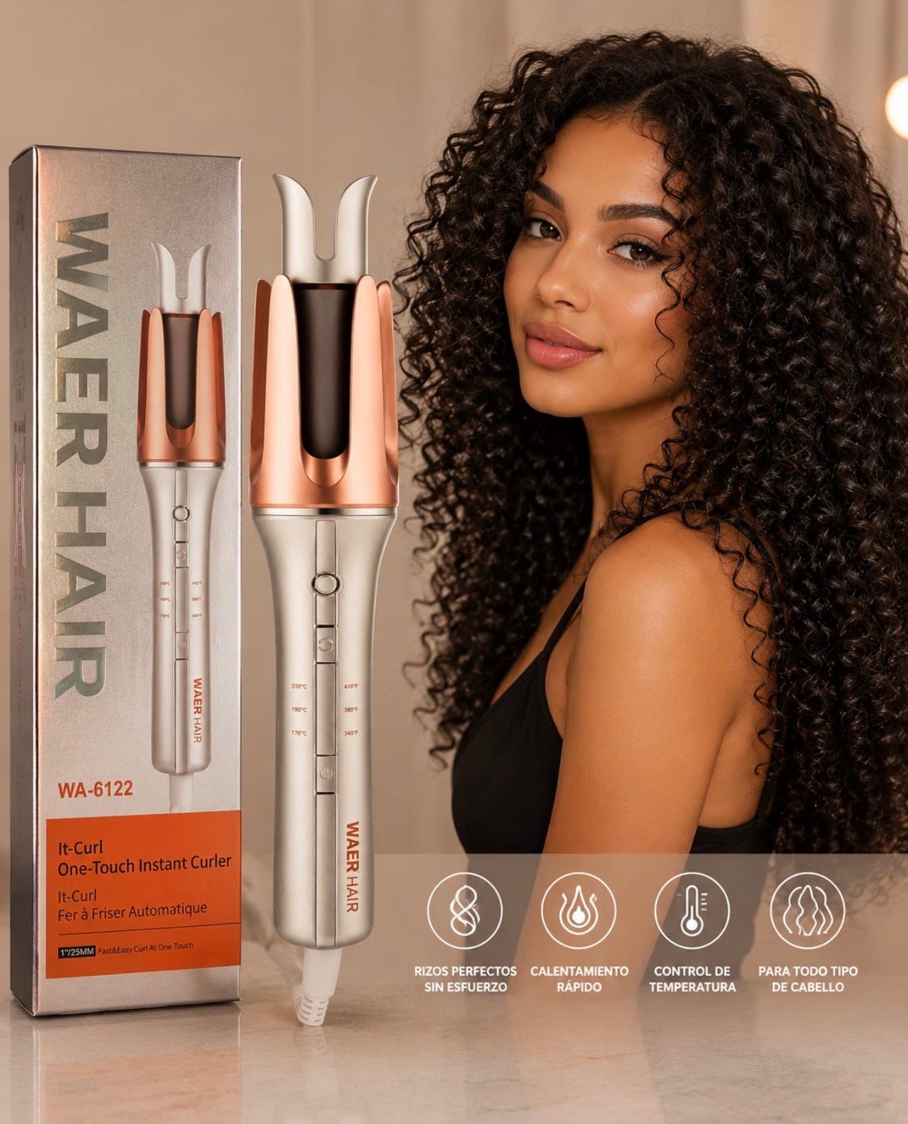Rizador Automático de Cabello WAER HAIR WA-6122
